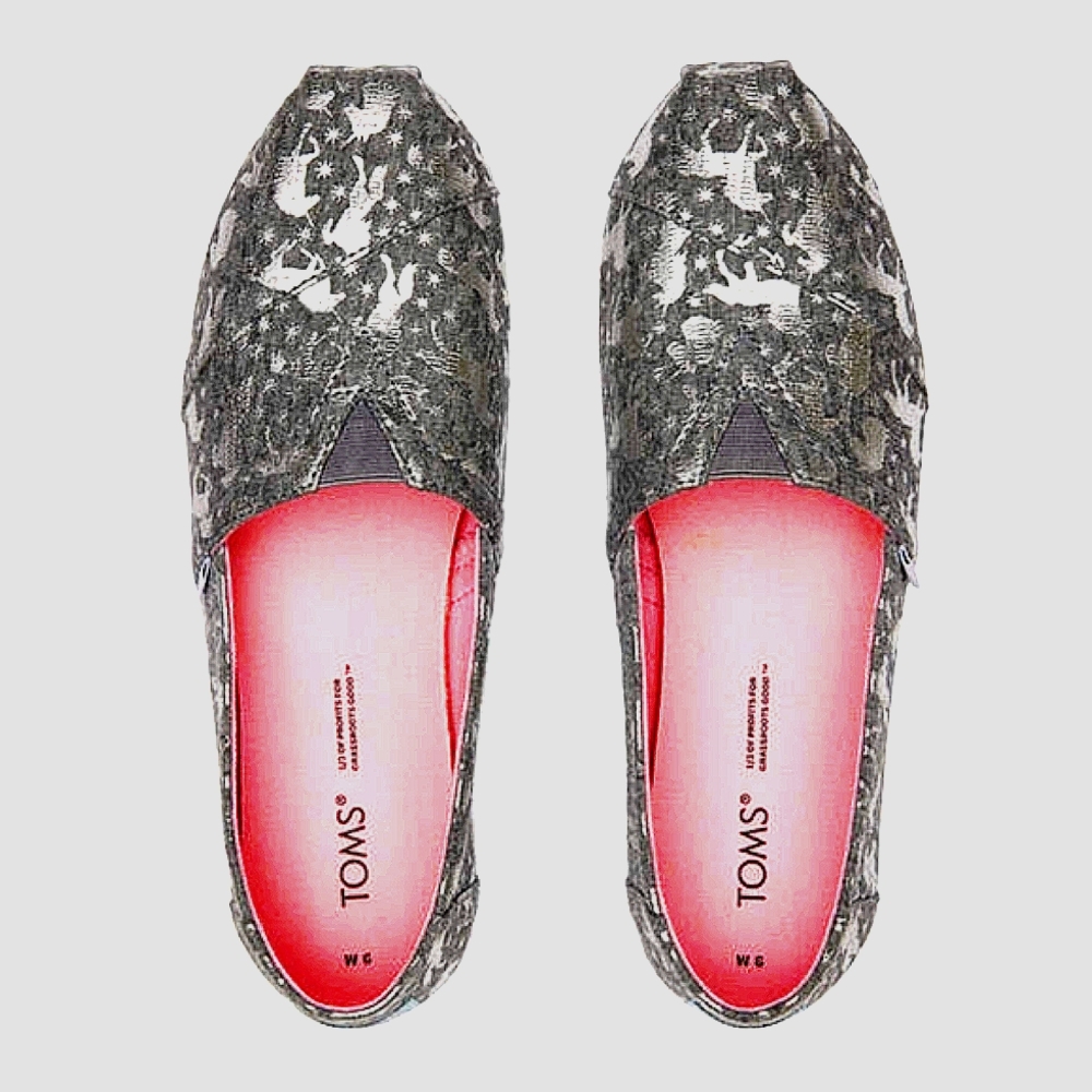 TOM'S 💙ALPARGATA Foil Unicorns Slip.On Espadrilles - Picture 6 of 7